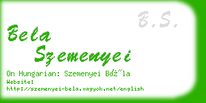 bela szemenyei business card